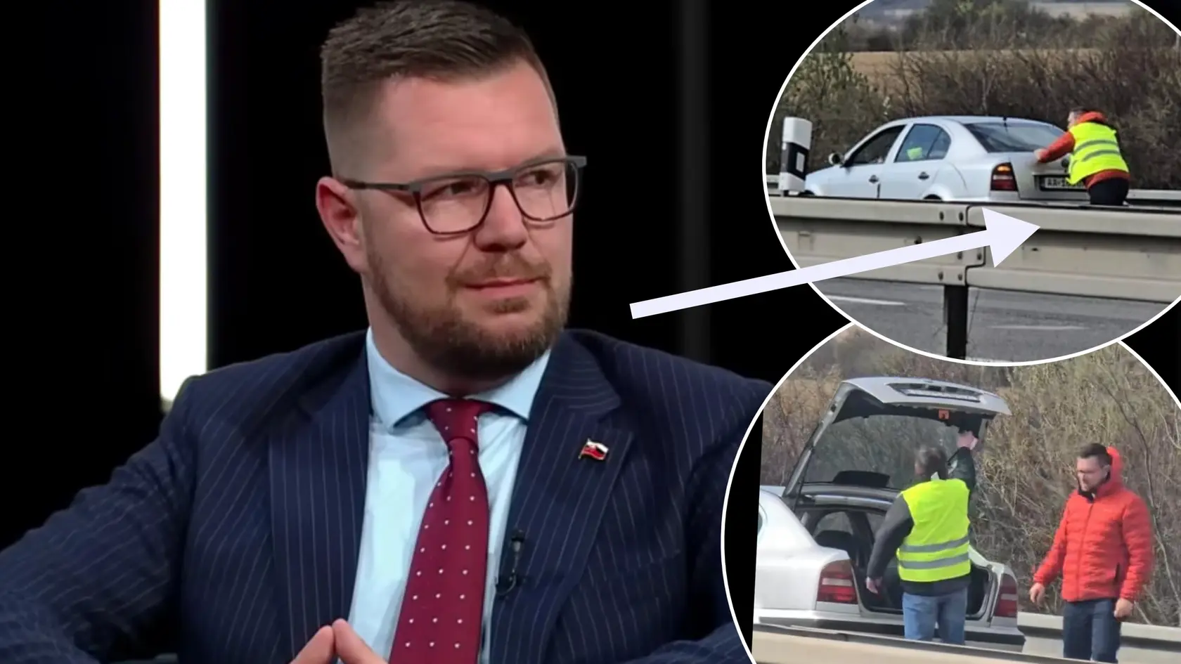 Známy poslanec Hlasu pomohol bezradnému vodičovi na ceste